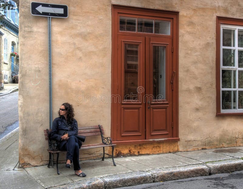 Woman waiting for her date to arrive. Woman waiting for her date to arrive.