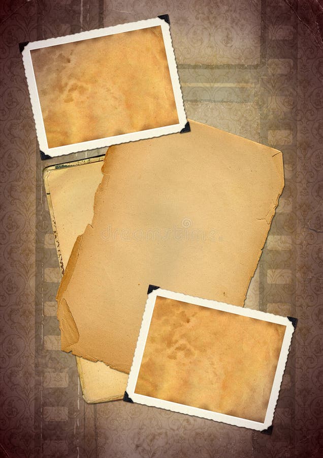 Retro photo framework against an old paper with filmstrip. Grunge background. Retro photo framework against an old paper with filmstrip. Grunge background.