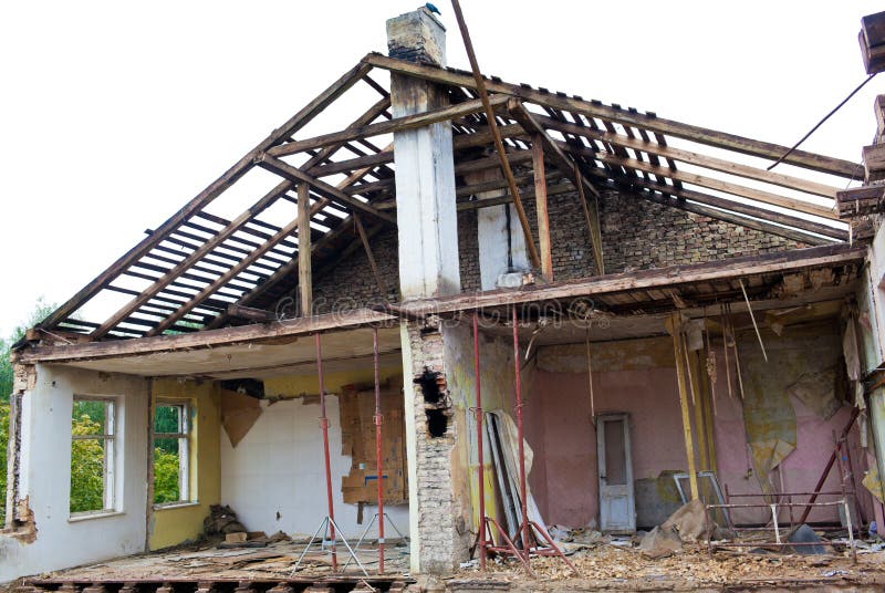 Damaged hause caused by Hurricane. Damaged hause caused by Hurricane