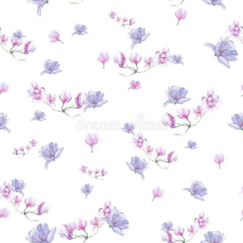 ανθοφορικό μοτίβο magnolia σε λευκό φόντο. σχέδιο χωρίς ραφή από τη μαγκιά.