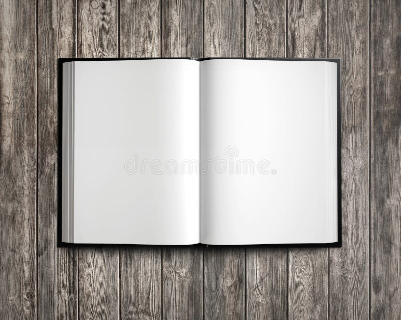 Open white textbook on natural background. Open white textbook on natural background