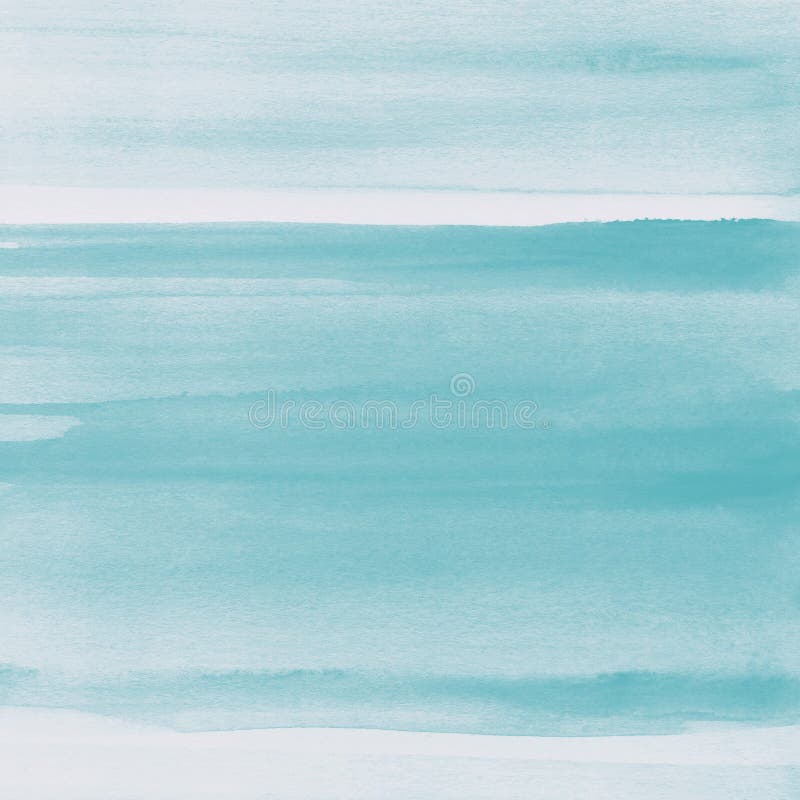 Ανοικτό μπλε υπόβαθρο σύστασης watercolor, χέρι που χρωματίζεται στοκ εικόνες