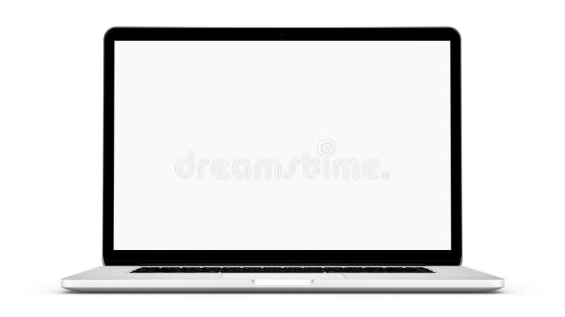 Ανοικτός μετωπικός lap-top ελεύθερη απεικόνιση δικαιώματος