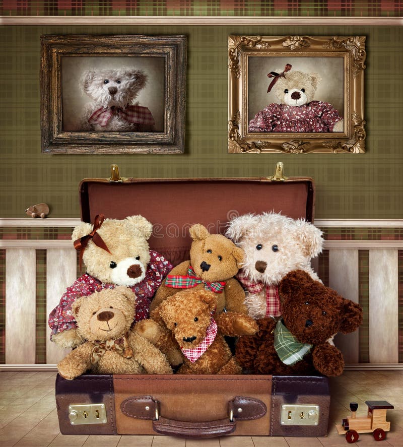 αντέξτε την οικογένεια teddy στοκ εικόνες με δικαίωμα ελεύθερης χρήσης