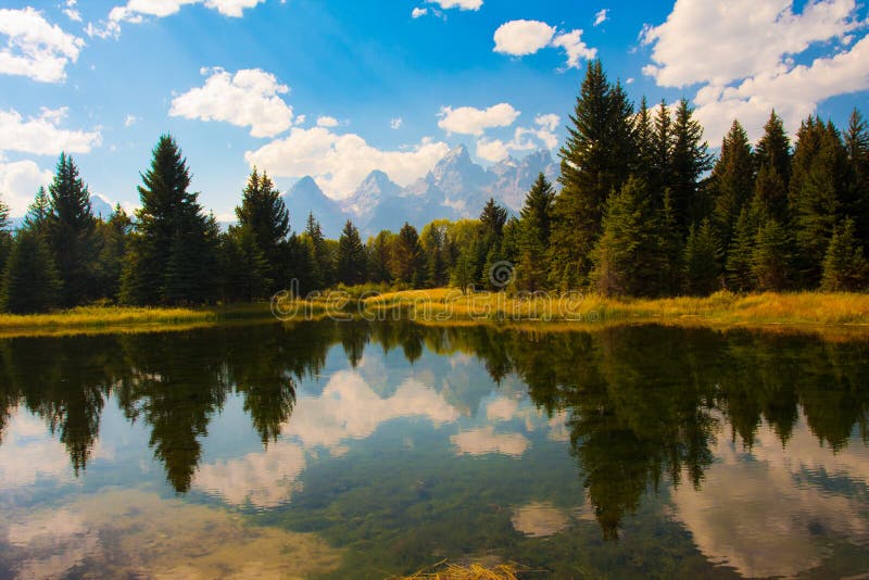 Αντανάκλαση Teton στο μεγάλο εθνικό πάρκο Teton στοκ εικόνες Αντανάκλαση Teton στο μεγάλο εθνικό πάρκο Teton στοκ εικόνες