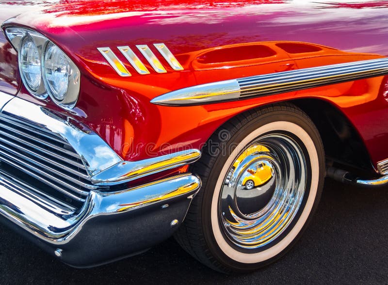 Αντανακλάσεις και το 1958 Chevy στοκ φωτογραφίες