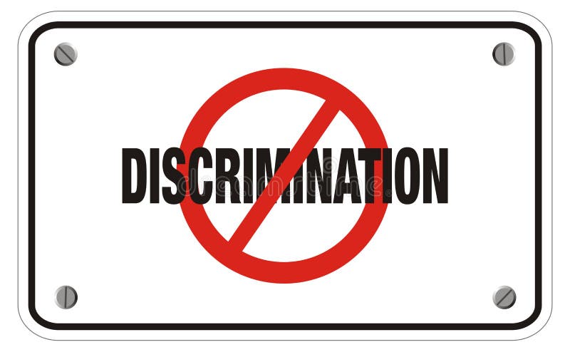 Anti discrimination rectangle sign, suitable for public sign. Anti discrimination rectangle sign, suitable for public sign