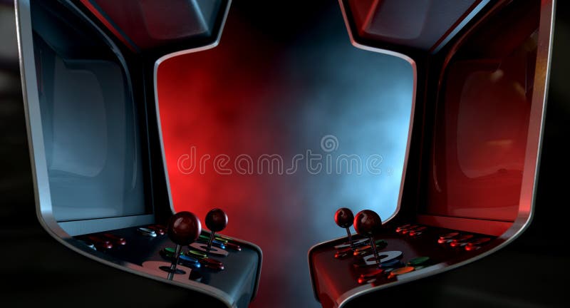Αντιτιθέμενη μονομαχία μηχανών Arcade στοκ εικόνα με δικαίωμα ελεύθερης χρήσης Αντιτιθέμενη μονομαχία μηχανών Arcade στοκ εικόνα με δικαίωμα ελεύθερης χρήσης