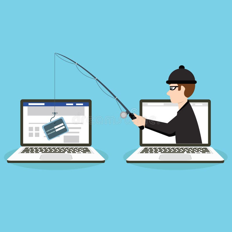 Απάτη Phishing, επίθεση χάκερ και διανυσματική έννοια ασφάλειας Ιστού Η απεικόνιση και της απάτης, σε απευθείας σύνδεση απάτη και διανυσματική απεικόνιση Απάτη Phishing, επίθεση χάκερ και διανυσματική έννοια ασφάλειας Ιστού Η απεικόνιση και της απάτης, σε απευθείας σύνδεση απάτη και διανυσματική απεικόνιση