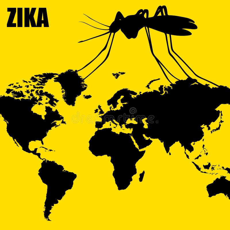 Απειλή ιών Zika διανυσματική απεικόνιση Απειλή ιών Zika διανυσματική απεικόνιση
