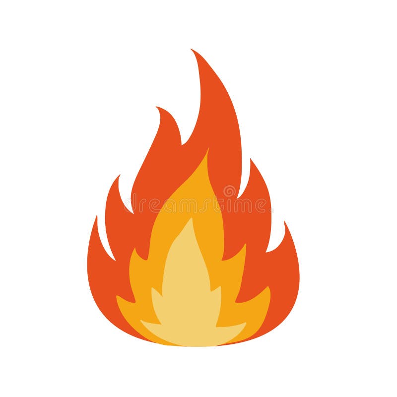 απεικόνιση emoji πυρκαγιάς. απλό φωτεινό επικίνδυνο ενεργειακό σήμα εγκαύματα. απομονωμένο διάνυσμα που καίει κινδύνους που εκπέμπ διανυσματική απεικόνιση