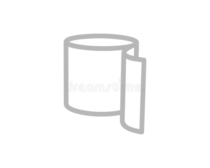 Απεικόνιση απλής γκρίζας γραμμής ενός ρολού χαρτιού με τμήμα που αποσυναρμολογείται. Ιδανικός για την αναπαράσταση νέων ιδεών απεικόνιση αποθεμάτων