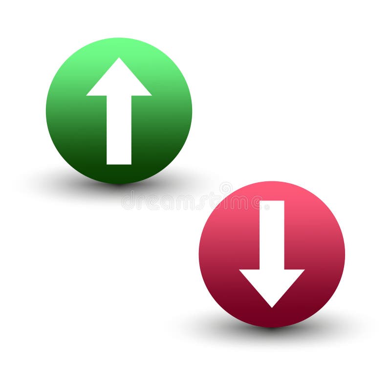 Modern up, down arrow graphics icon. Arrows on the right, green circle. Vector illustration. EPS 10. stock image. Modern up, down arrow graphics icon. Arrows on the right, green circle. Vector illustration. EPS 10. stock image.