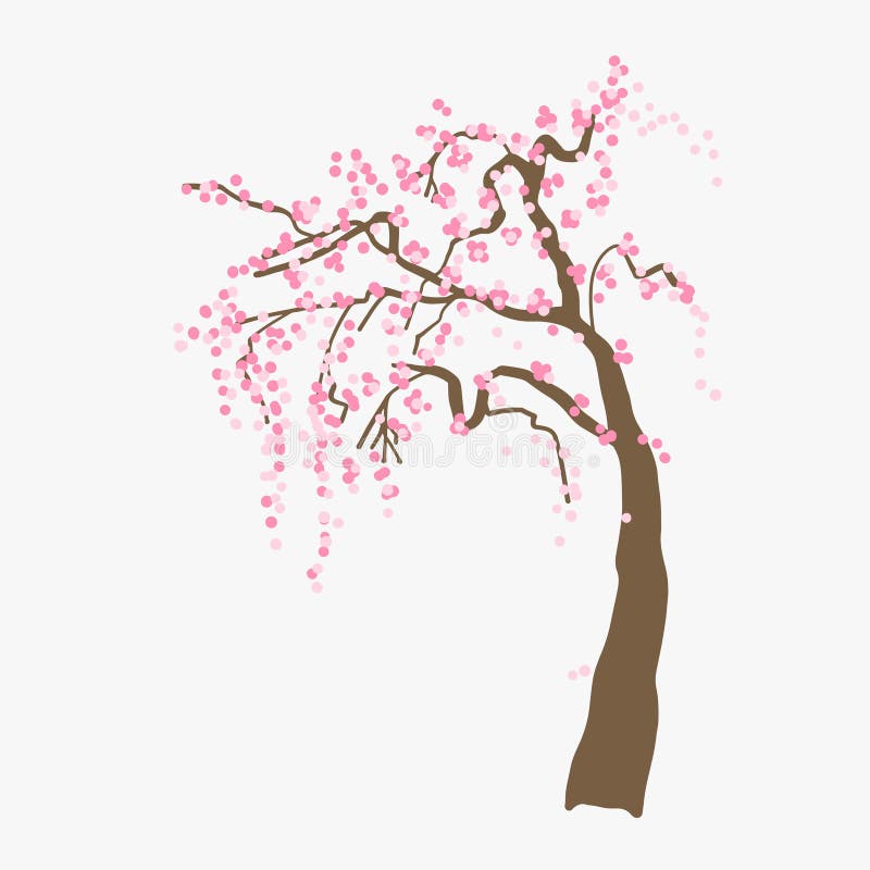 Απεικόνιση ροζ sakura που ανθίζει ελεύθερη απεικόνιση δικαιώματος