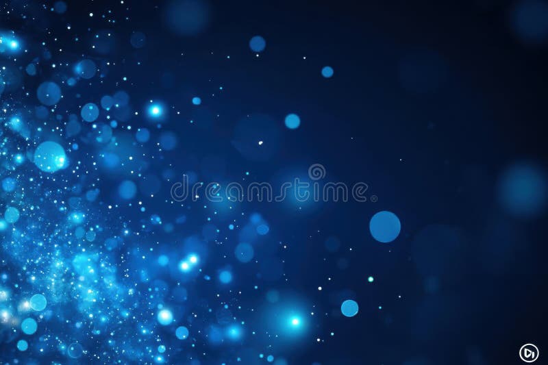 Απολαύστε μια αφηρημένη μπλε λάμψη με εφέ Bokeh για το δημιουργικό σας έργο απεικόνιση αποθεμάτων