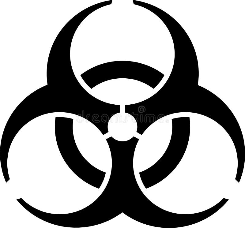 Absolutely symmetric, accurate and simple emblem biohazard. Absolutely symmetric, accurate and simple emblem biohazard