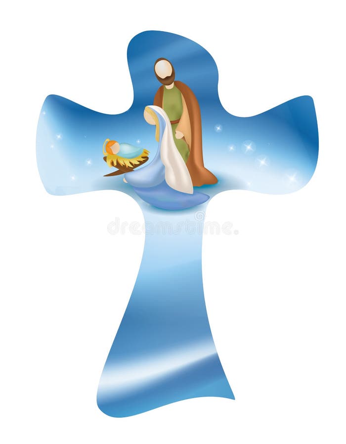 Απομονωμένη χριστιανική διαγώνια σκηνή nativity μορίων Ιησούς Mary Joseph απεικόνιση αποθεμάτων Απομονωμένη χριστιανική διαγώνια σκηνή nativity μορίων Ιησούς Mary Joseph απεικόνιση αποθεμάτων