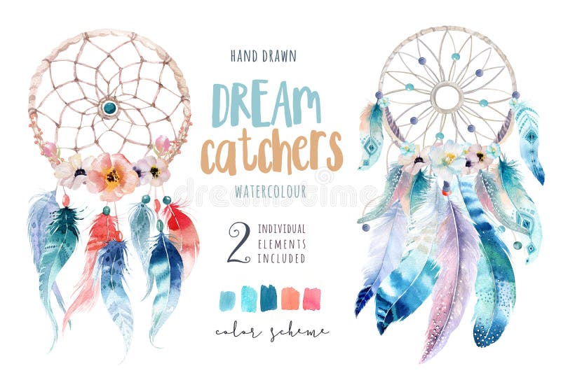 Απομονωμένο Βοημίας dreamcatcher διακοσμήσεων Watercolor Boho ελεύθερη απεικόνιση δικαιώματος Απομονωμένο Βοημίας dreamcatcher διακοσμήσεων Watercolor Boho ελεύθερη απεικόνιση δικαιώματος
