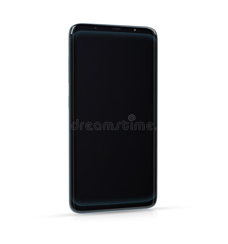 Απομονωμένο σύγχρονο smartphone με την τρισδιάστατη απόδοση σκιών ελεύθερη απεικόνιση δικαιώματος Απομονωμένο σύγχρονο smartphone με την τρισδιάστατη απόδοση σκιών ελεύθερη απεικόνιση δικαιώματος