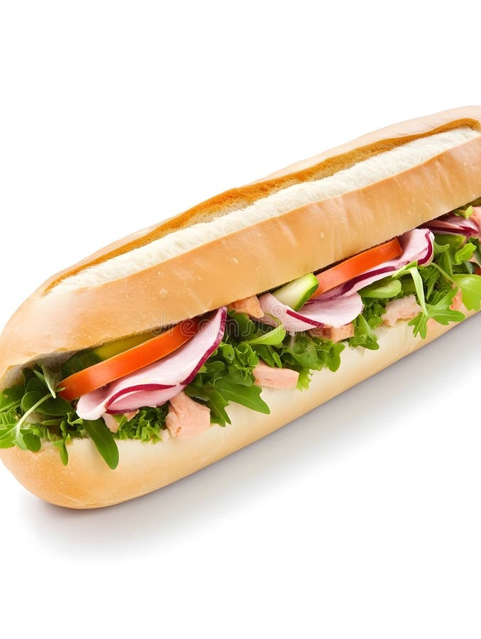 απομονωμένο φόντο banmi ταϊλανδέζικο φαγητό λευκό φόντο απεικόνιση αποθεμάτων