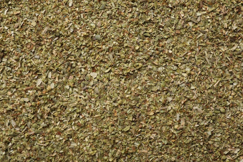 Αποξηραμένο oregano ως άνω όψη. Αρωματικό βότανο στοκ εικόνα