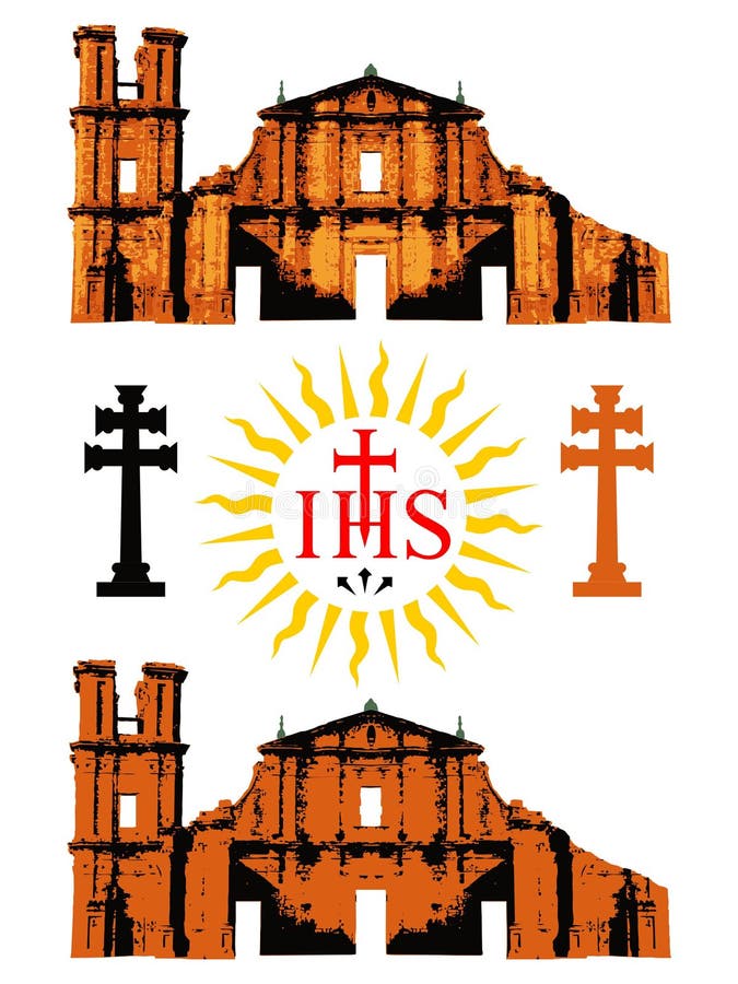 ΑποστολÎÏ‚ και σÏμβολα Jesuit διανυσματική απεικόνιση ΑποστολÎÏ‚ και σÏμβολα Jesuit διανυσματική απεικόνιση