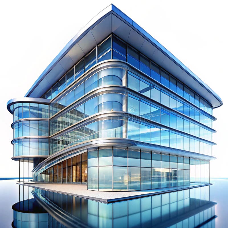 Αποτύπωση futuristic building 3D ελεύθερη απεικόνιση δικαιώματος