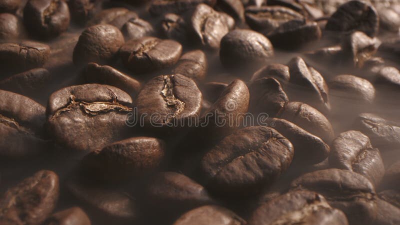 από φρυγμένους κόκκους καφέ, μαλακός διάχυτος καπνός που προέρχεται από φρυγμένους κόκκους καφέ που έχει τραβηχτεί σε ένα σκούρο β