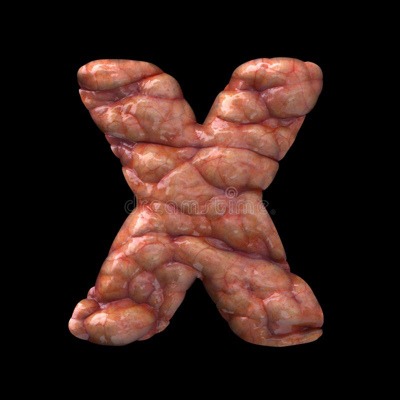 απόκριες γράμμα x κεφαλαία 3d αιματηρή γραμματοσειρά κατάλληλη για αποκριάτικα άτομα ή άτομα που σχετίζονται με το θάνατο απεικόνιση αποθεμάτων