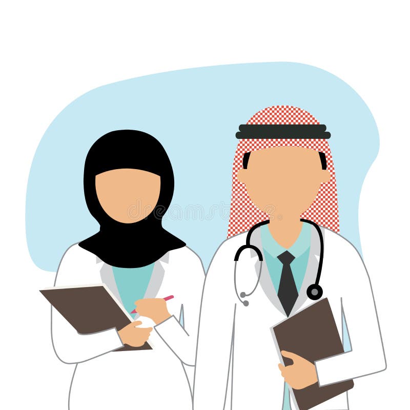 Αραβικοί μουσουλμανικοί γιατρός και νοσοκόμα