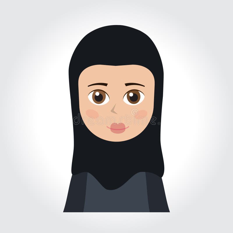 Αραβικός χαρακτήρας γυναικών με το hijab απεικόνιση αποθεμάτων Αραβικός χαρακτήρας γυναικών με το hijab απεικόνιση αποθεμάτων