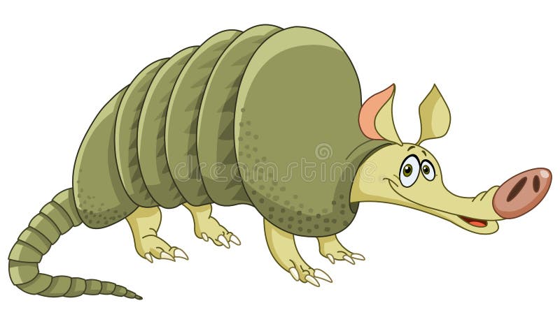 Illustration of a cheerful armadillo. Illustration of a cheerful armadillo