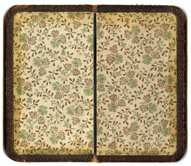 Ancient green book page with ornaments. Ancient green book page with ornaments