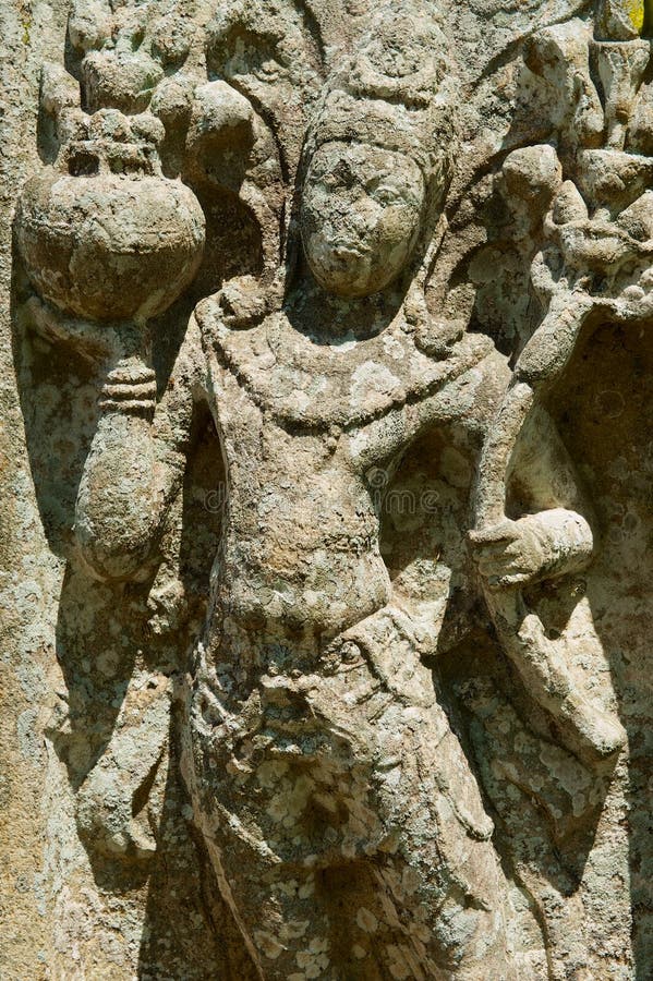 Αρχαία χάραξη πετρών σε Anuradhapura, Σρι Λάνκα στοκ εικόνα με δικαίωμα ελεύθερης χρήσης