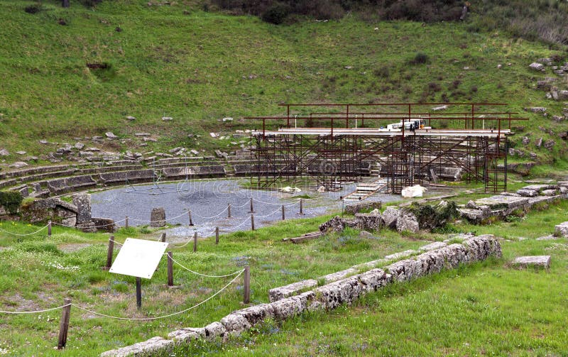 Archaeological site of ancient Megalopolis at Arcadia, Greece. Archaeological site of ancient Megalopolis at Arcadia, Greece