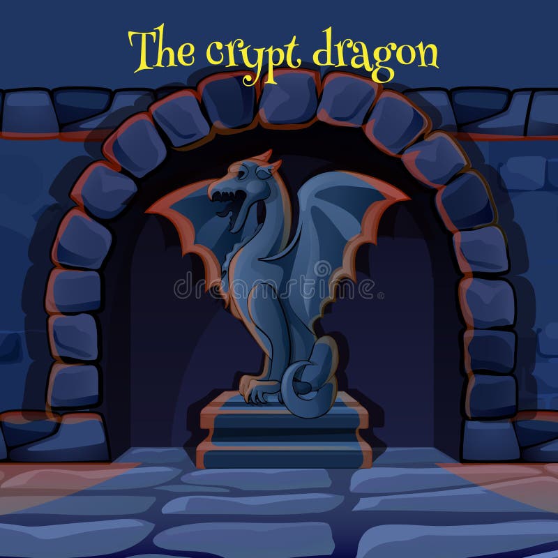 Αρχαίο άγαλμα πετρών ενός gargoyle στο κάστρο απεικόνιση αποθεμάτων