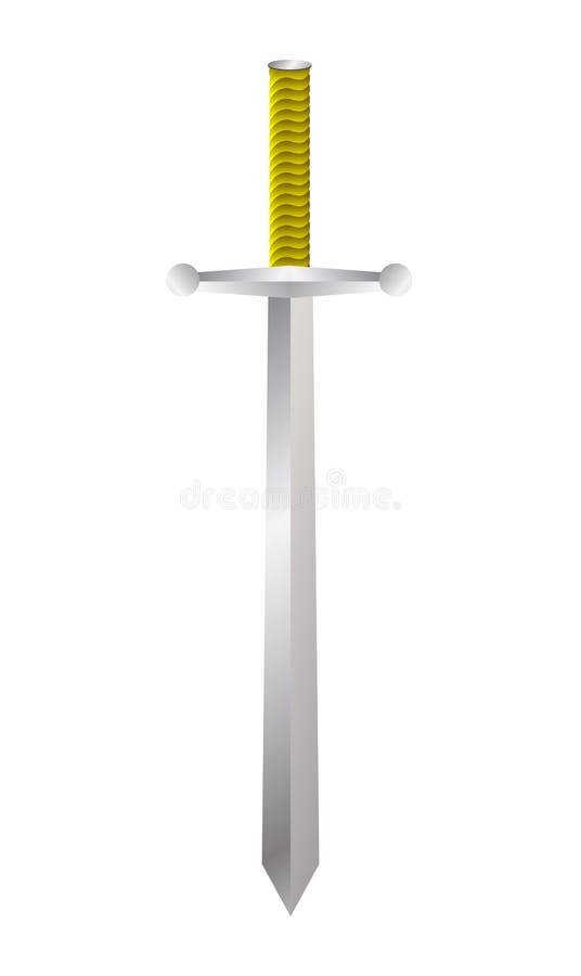 Ancient sword on white background. Ancient sword on white background
