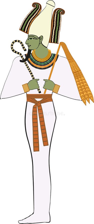 Αρχαίος αιγυπτιακός Θεός Osiris απεικόνιση αποθεμάτων Αρχαίος αιγυπτιακός Θεός Osiris απεικόνιση αποθεμάτων
