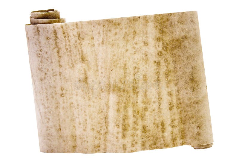 Old Chinese parchment. Isolated against white. File contains clipping path. Old Chinese parchment. Isolated against white. File contains clipping path.