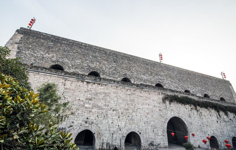 Αρχαίος τοίχος πόλεων, Ναντζίνγκ, Κίνα στοκ εικόνες με δικαίωμα ελεύθερης χρήσης Αρχαίος τοίχος πόλεων, Ναντζίνγκ, Κίνα στοκ εικόνες με δικαίωμα ελεύθερης χρήσης