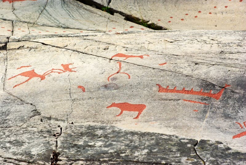 The rock art in Alta was inscribed on the UNESCO World Heritage List, the earliest carvings in the area date to around 4200 BC. The carvings are filled with a special red-ochre paint, which is simular to original painting. The rock art in Alta was inscribed on the UNESCO World Heritage List, the earliest carvings in the area date to around 4200 BC. The carvings are filled with a special red-ochre paint, which is simular to original painting