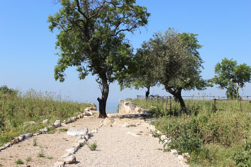 αρχαιολογικός τόπος της αρχαίας πόλης norba latina στοκ φωτογραφία με δικαίωμα ελεύθερης χρήσης