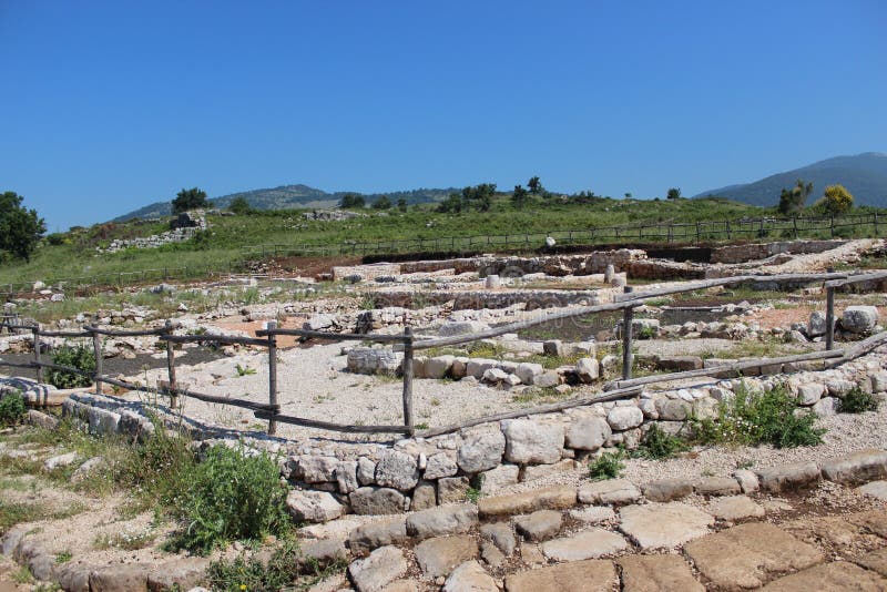 αρχαιολογικός τόπος της αρχαίας πόλης norba latina στοκ εικόνες