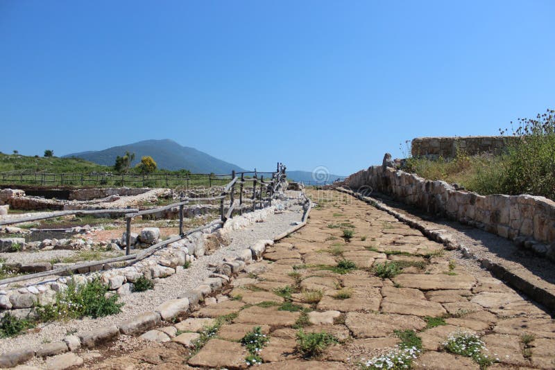 αρχαιολογικός τόπος της αρχαίας πόλης norba latina στοκ εικόνες