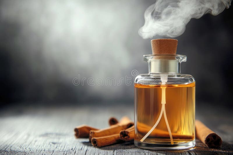 Αρωματικό ψεκασμό αιθέριου χυτοσιδήρου με κανέλα διανυσματική απεικόνιση