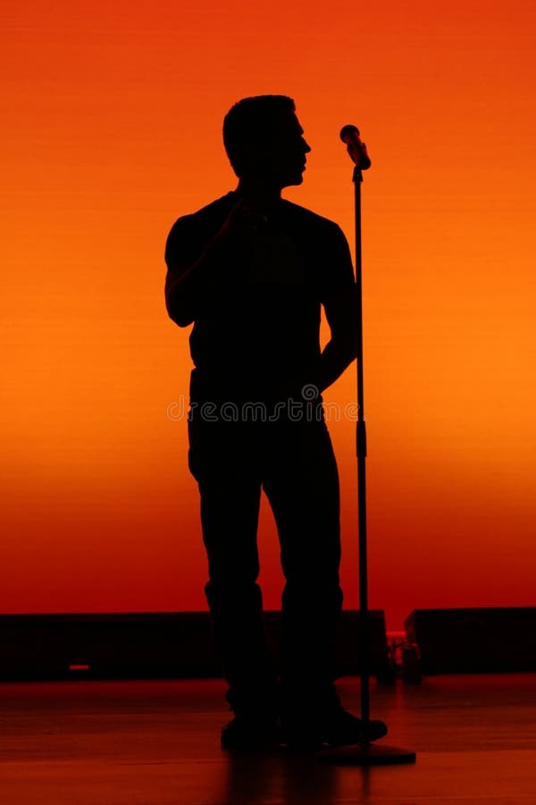 Sillouette of a musical performer. Sillouette of a musical performer.