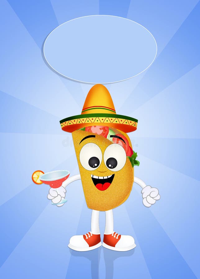 Αστεία tacos ελεύθερη απεικόνιση δικαιώματος Αστεία tacos ελεύθερη απεικόνιση δικαιώματος