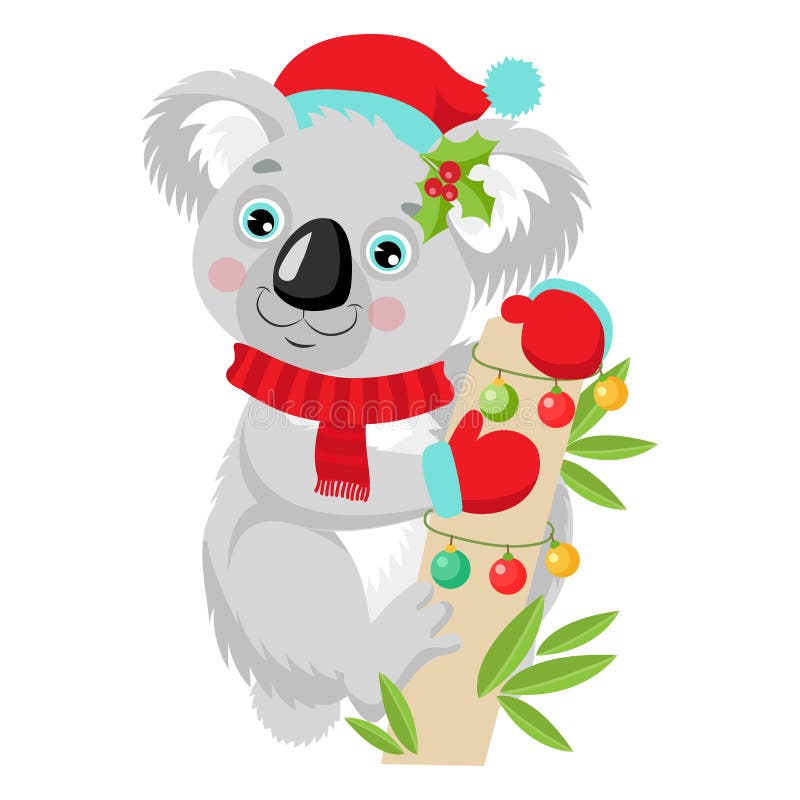 Αστείο διάνυσμα Χριστουγέννων Koala Χαρούμενα Χριστούγεννα από την Αυστραλία ελεύθερη απεικόνιση δικαιώματος Αστείο διάνυσμα Χριστουγέννων Koala Χαρούμενα Χριστούγεννα από την Αυστραλία ελεύθερη απεικόνιση δικαιώματος