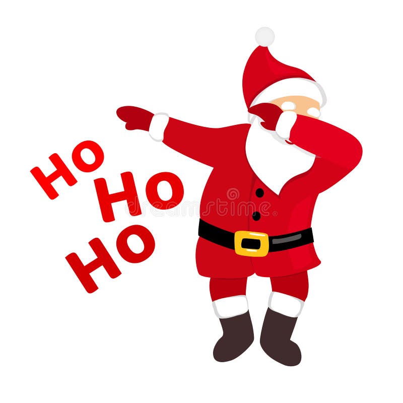 Αστείο κτύπημα Santa, ιδιόμορφος κωμικός χαρακτήρας κινούμενων σχεδίων, κείμενο τυπογραφίας ho ho ho διανυσματική απεικόνιση Αστείο κτύπημα Santa, ιδιόμορφος κωμικός χαρακτήρας κινούμενων σχεδίων, κείμενο τυπογραφίας ho ho ho διανυσματική απεικόνιση