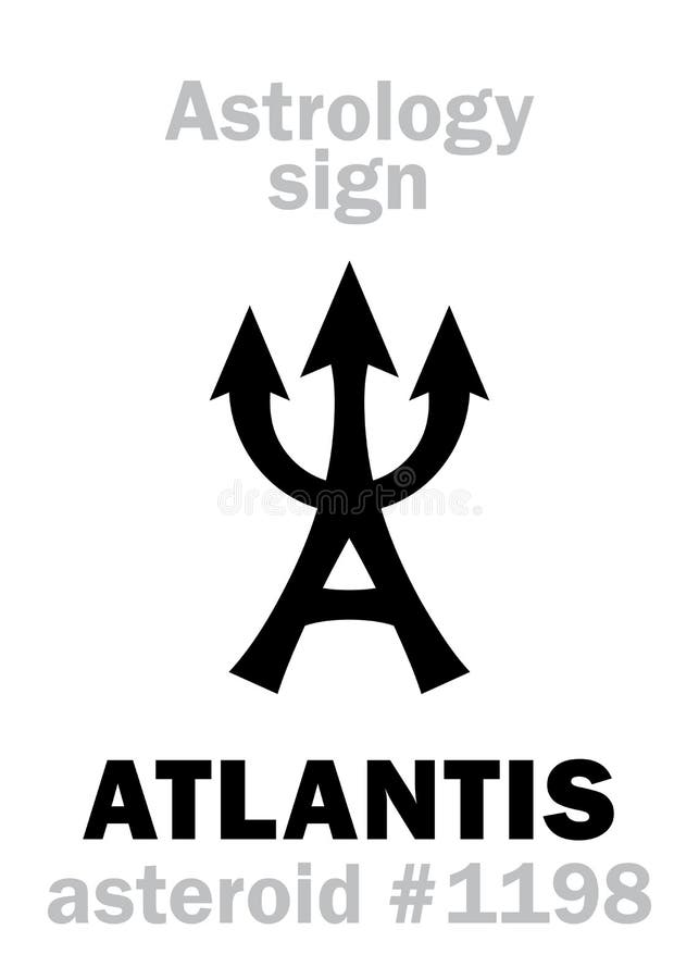 Αστρολογία: αστεροειδές ATLANTIS απεικόνιση αποθεμάτων Αστρολογία: αστεροειδές ATLANTIS απεικόνιση αποθεμάτων